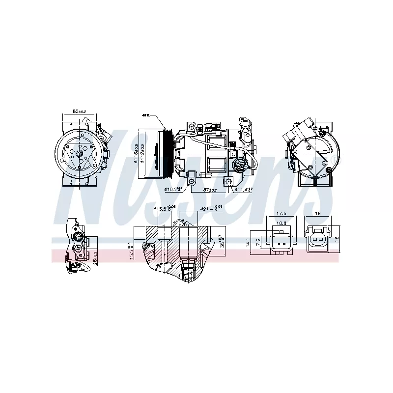 Compresseur, climatisation NISSENS 891251