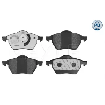 Jeu de 4 plaquettes de frein avant MEYLE 025 216 2419/PD