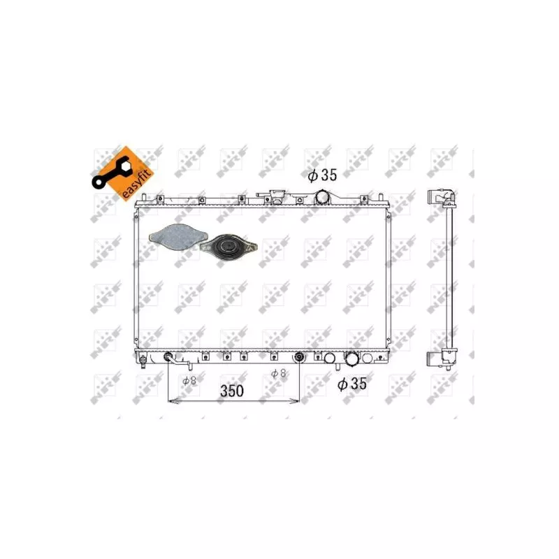 Radiateur, refroidissement du moteur NRF 53304