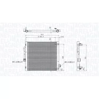 Condenseur, climatisation MAGNETI MARELLI 350203107700