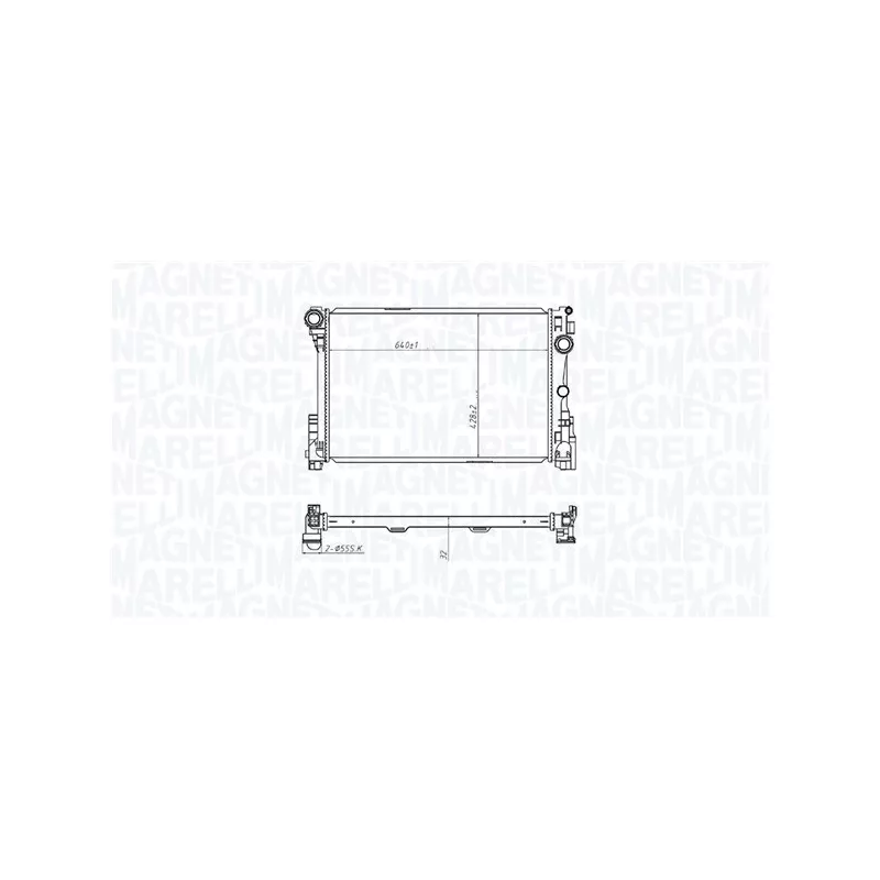 Radiateur, refroidissement du moteur MAGNETI MARELLI 350213220700
