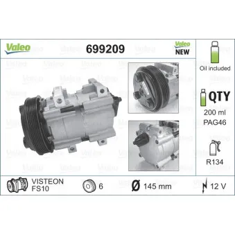 Compresseur, climatisation VALEO 699209