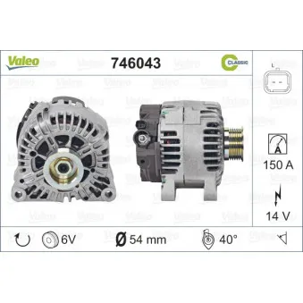 Alternateur VALEO 746043