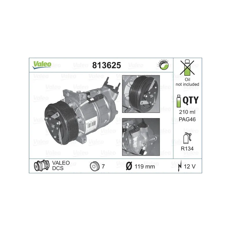 Compresseur, climatisation VALEO 813625