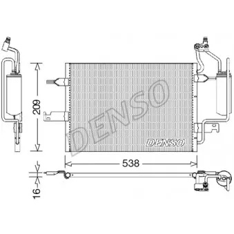 Condenseur, climatisation DENSO DCN20026