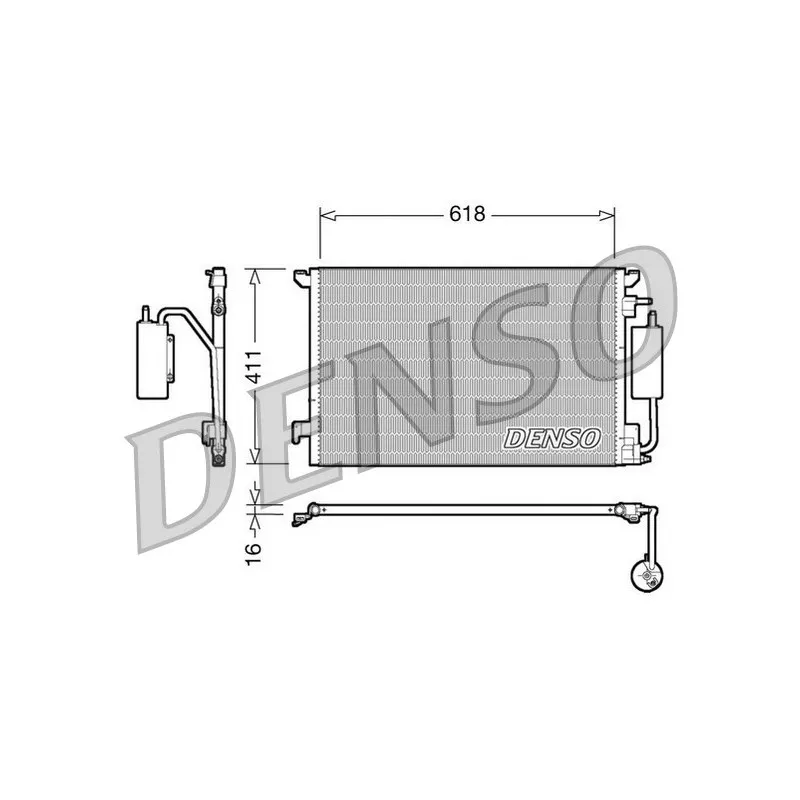 Condenseur, climatisation DENSO DCN20028