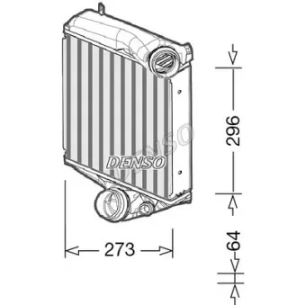 Intercooler, échangeur DENSO DIT28022