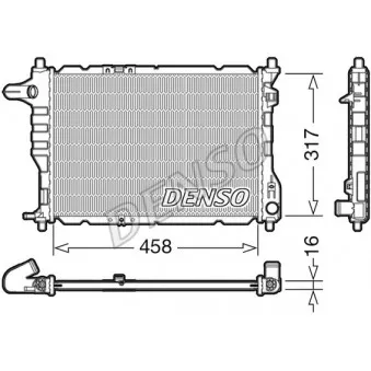 Radiateur, refroidissement du moteur DENSO DRM08005