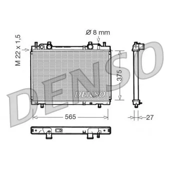 Radiateur, refroidissement du moteur DENSO DRM09026