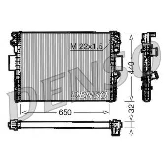 Radiateur, refroidissement du moteur DENSO DRM12005