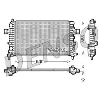 Radiateur, refroidissement du moteur DENSO DRM20103