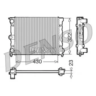 Radiateur, refroidissement du moteur DENSO DRM32022