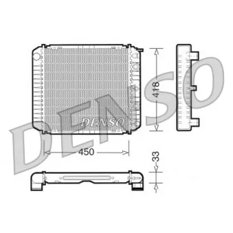 Radiateur, refroidissement du moteur DENSO DRM33005