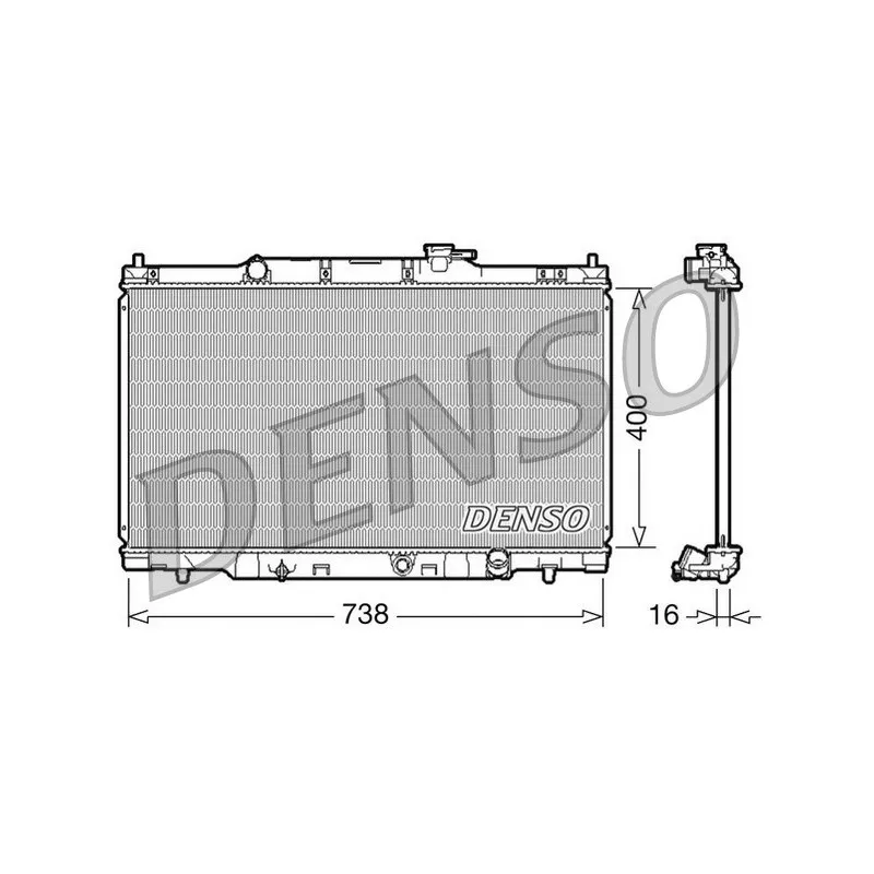 Radiateur, refroidissement du moteur DENSO DRM40011