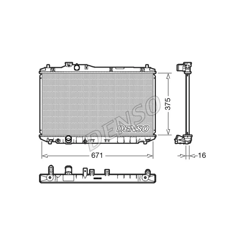 Radiateur, refroidissement du moteur DENSO DRM40037