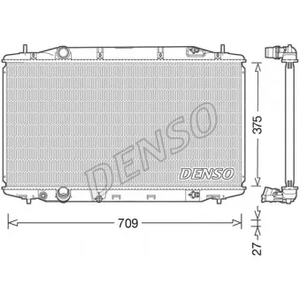 Radiateur, refroidissement du moteur DENSO DRM40041