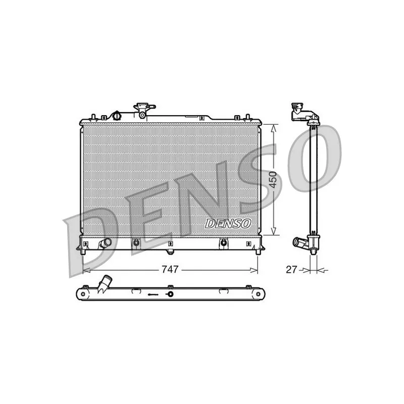 Radiateur, refroidissement du moteur DENSO DRM44025