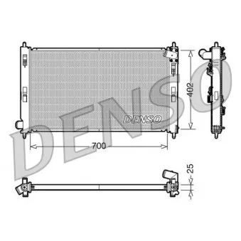 Radiateur, refroidissement du moteur DENSO DRM45032