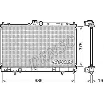 Radiateur, refroidissement du moteur DENSO DRM45036