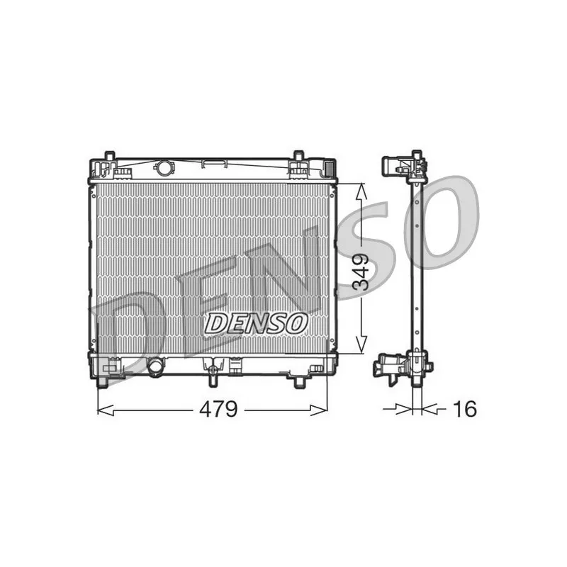 Radiateur, refroidissement du moteur DENSO DRM50003