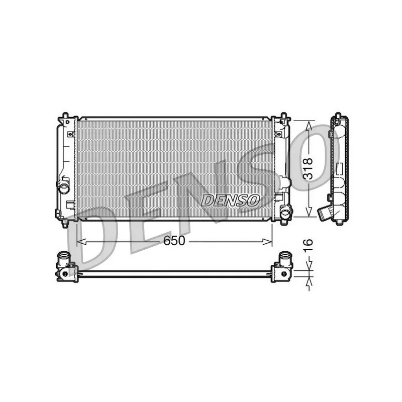 Radiateur, refroidissement du moteur DENSO DRM50044