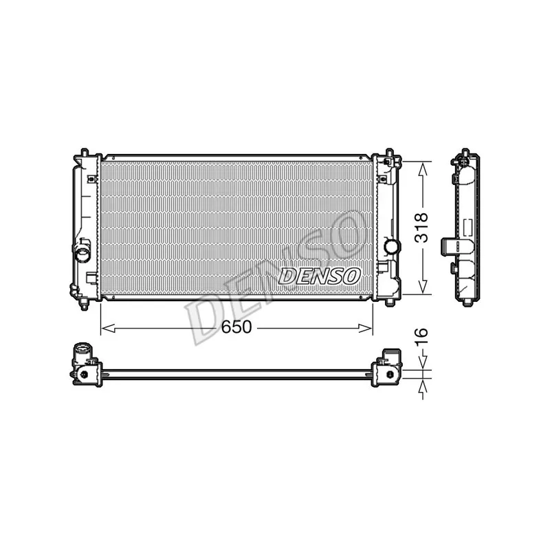 Radiateur, refroidissement du moteur DENSO DRM50081