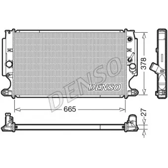 Radiateur, refroidissement du moteur DENSO DRM50088