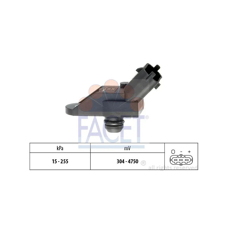 Capteur, pression de suralimentation FACET 10.3013