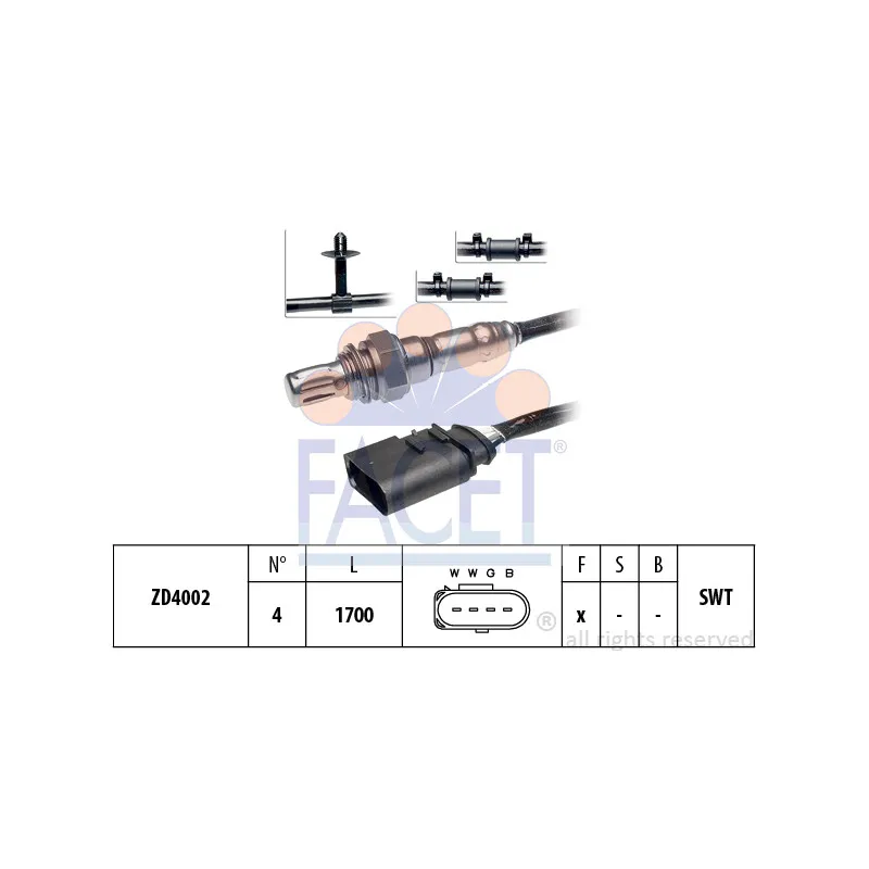 Sonde lambda FACET 10.7165