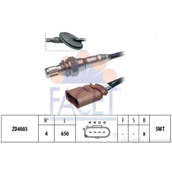 Sonde lambda FACET 10.7178