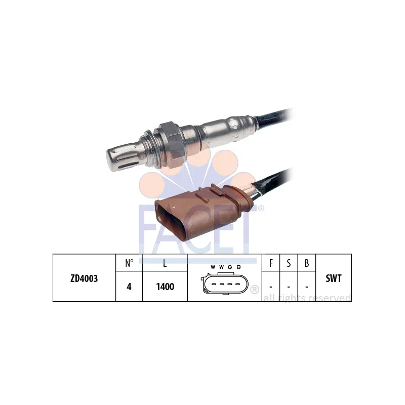 Sonde lambda FACET 10.7180