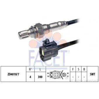 Sonde lambda FACET 10.7228