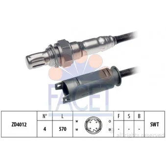 Sonde lambda FACET 10.7253