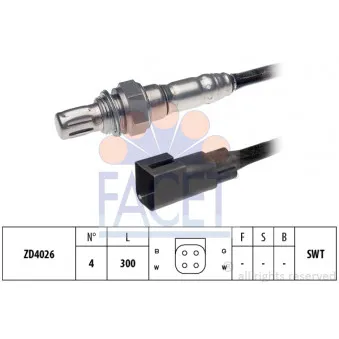 Sonde lambda FACET 10.7296