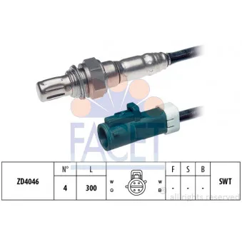 Sonde lambda FACET 10.7319