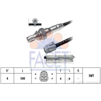 Sonde lambda FACET 10.7384