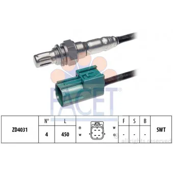 Sonde lambda FACET 10.7392