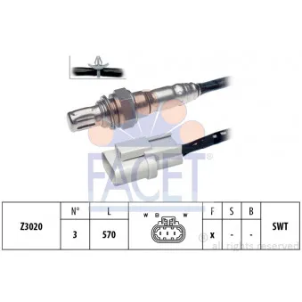 Sonde lambda FACET 10.7398