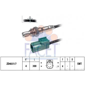 Sonde lambda FACET 10.7633