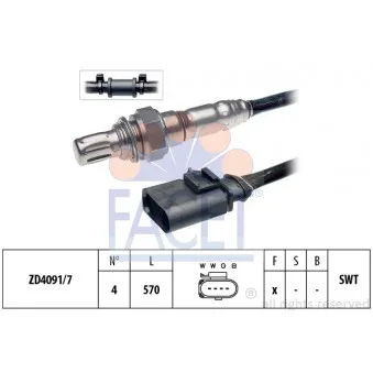 Sonde lambda FACET 10.7932