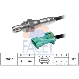 Sonde lambda FACET 10.8068