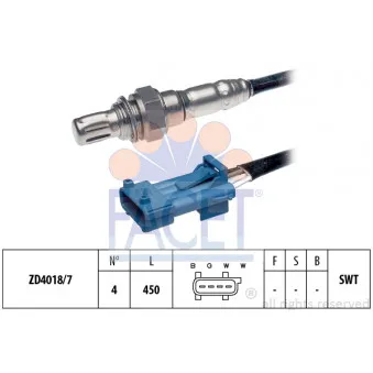 Sonde lambda FACET 10.8078