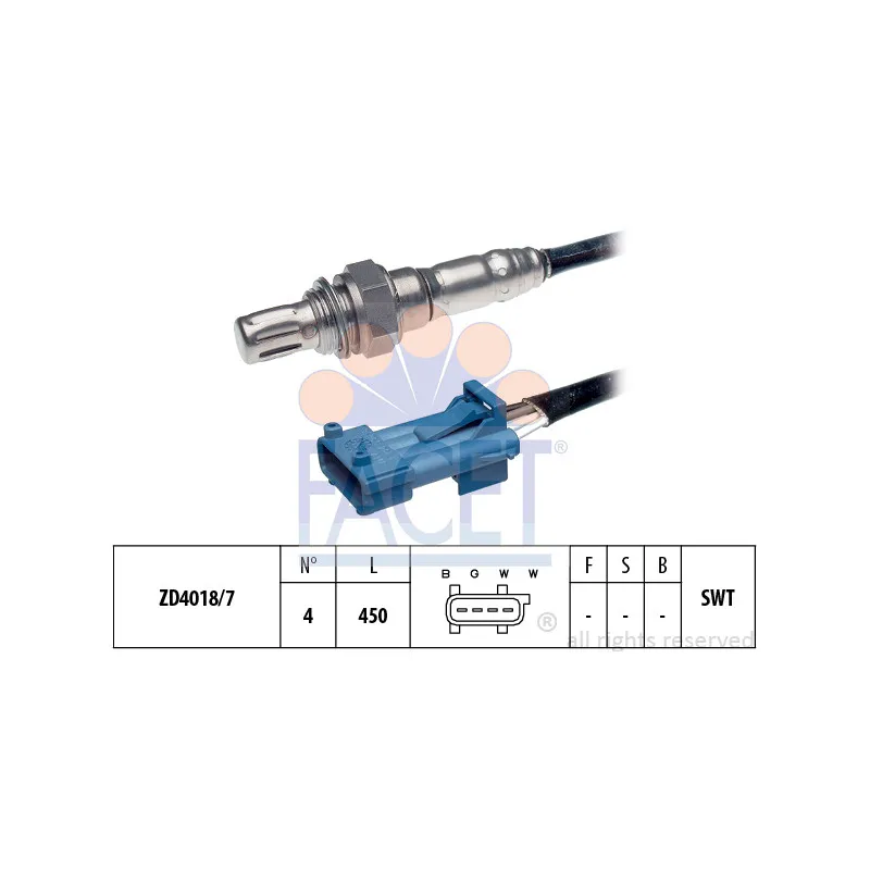 Sonde lambda FACET 10.8078