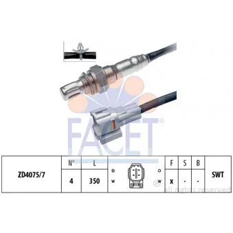 Sonde lambda FACET 10.8091