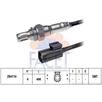 Sonde lambda FACET 10.8098