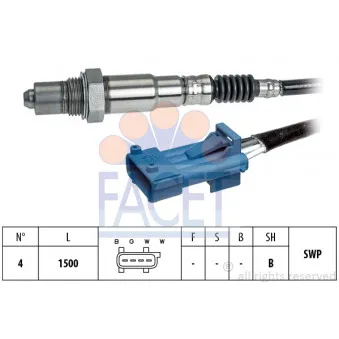 Sonde lambda FACET 10.8301