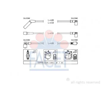 Kit de câbles d'allumage FACET 4.9634