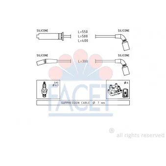 Kit de câbles d'allumage FACET 4.9731