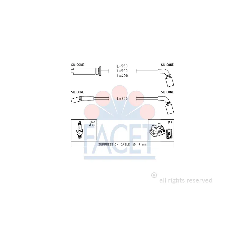 Kit de câbles d'allumage FACET 4.9731