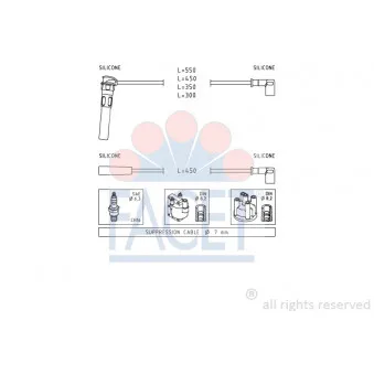 Kit de câbles d'allumage FACET 4.9888